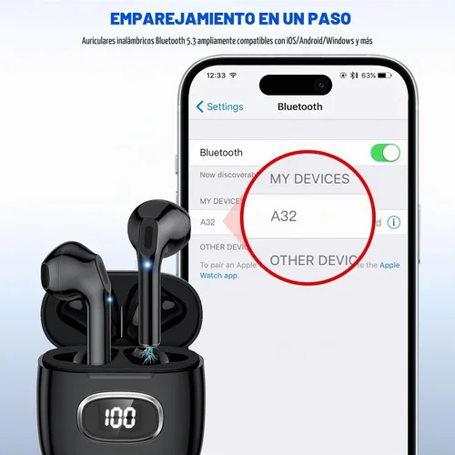 Vista 6 de ASKUBSKU Auriculares inalámbricos para Pixel 11 Pro Fold/11 Pro/11/10a/10