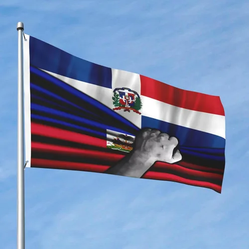 Vista 18 de Bandera de Costa Rica y República Dominicana de 2 x 3 pies, bandera para exteriores, bandera de doble cara, bandera de jardín, bandera de bienvenida