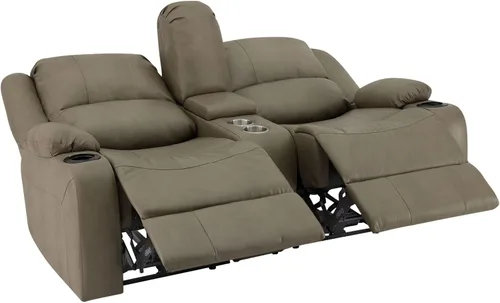 Vista 8 de RecPro Charles - Sofá reclinable doble de pared de 67 pulgadas, para autocaravana, con tela mejorada (color masilla)