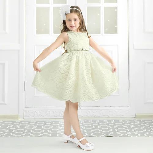 Vista 3 de PANDANINJIA Vestido de jada para niñas y niños pequeños, zapatos de princesa Mary Jane con tacones con lazo para fiesta, boda, boda