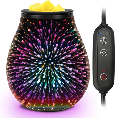 Vista 7 de EQUSUPRO Calentador de cera derretida, quemador de cera para cera perfumada, calentador de fragancia eléctrico para cubos de cera y tartas, diseño