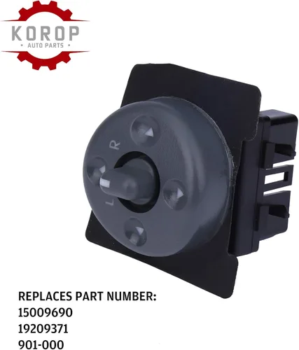 Vista 4 de Interruptor de espejo eléctrico de repuesto # 15009690, 19209371, 901-000 se adapta a Chev-y GM-C Cadilla-c Olds-Mobile Interruptor de control