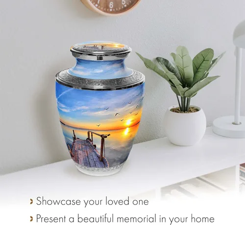 Vista 7 de Dock of The Bay - Urna de cremación para cenizas para hombres adultos – Urna personalizada para cenizas para mujeres, urnas decorativas – Hermosas