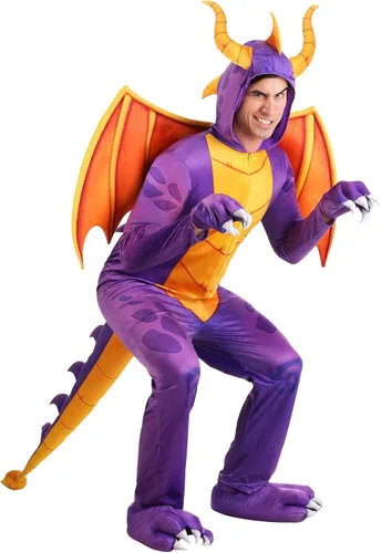 Vista 5 de Spyro the Dragon - Disfraz de dragón morado para adultos
