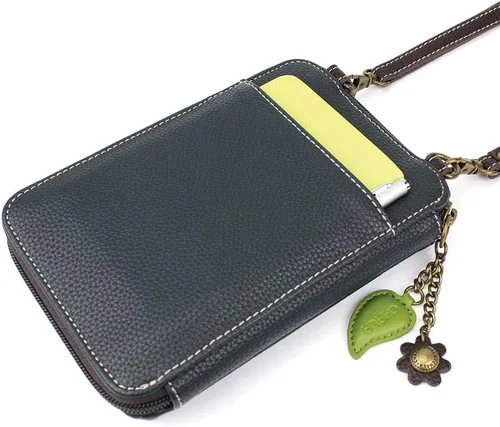 Vista 4 de CHALA Cartera cruzada para teléfono celular, bolso de mano multicolor de piel sintética para mujer con correa ajustable