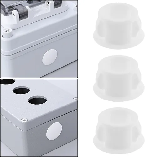 Vista 3 de SING F LTD 100 tapones de plástico de repuesto para orificios tipo rasante, tapones a presión para muebles, poste de esgrima, inserción de tubería