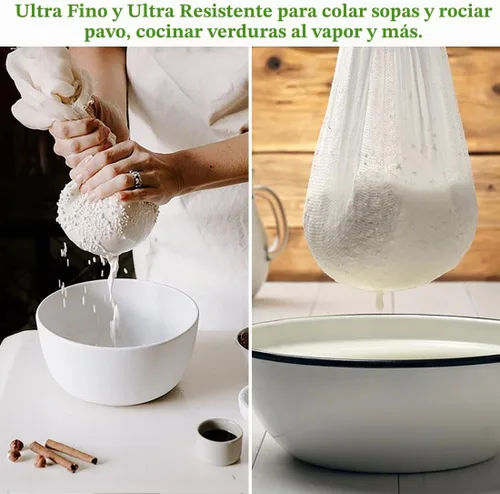 Vista 3 de Regency tela para queso natural ultra fina 100% algodón 9 pies cuadrados, 1 unidad, Blanco