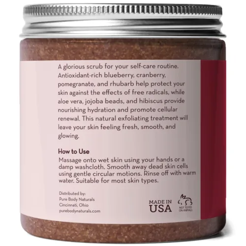Vista 3 de Fregado facial de oxígeno de arándano, cargado con antioxidantes para el rejuvenecimiento facial, la mejor mezcla facial, exfoliator para renovación