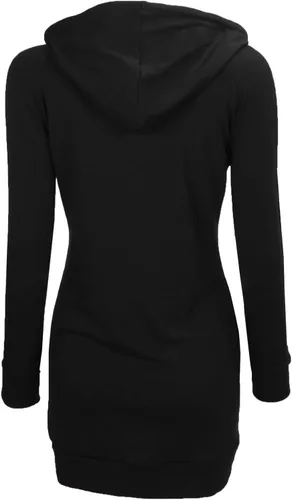 Vista 4 de BEPEI Sudaderas con capucha para mujer, manga larga, estilo túnica, elegantes, con bolsillos