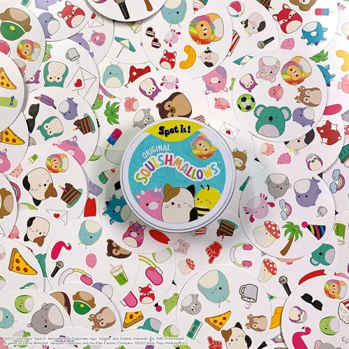 Vista 8 de Spot It! Squishmallows - Divertido juego de cartas para niños y adultos Con Mila, el elefante o Cailey, el cangrejo rosa y más Juego