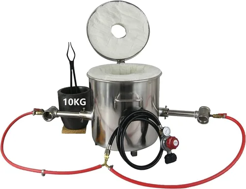 Vista 5 de Horno de fusión de metal de gas de 13.2 lbs (13 libras) Herramienta de fundición de forja de propano refinado de fundición de oro Plata