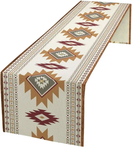 Vista 20 de YCness Camino de mesa con estampado de vaca, piel de vaca marrón, estilo occidental, decoración de casa de campo para el hogar, cocina, comedor, 13