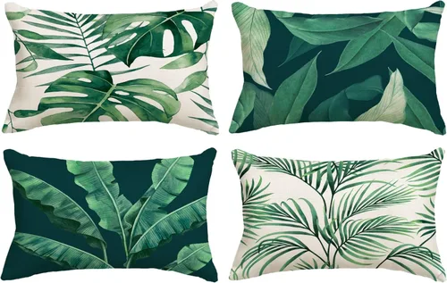Vista 18 de YeeJu Juego de 4 fundas de almohada de color rosa de 12 x 12 pulgadas, fundas de cojín decorativas con diseño floral vintage, fundas de almohada