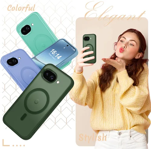 Vista 582 de Funda para Google Pixel 10 Pro XL, cubierta magnética mate, color negro Fit for MagSafe, Screen Protector included, Shockproof Military Grade