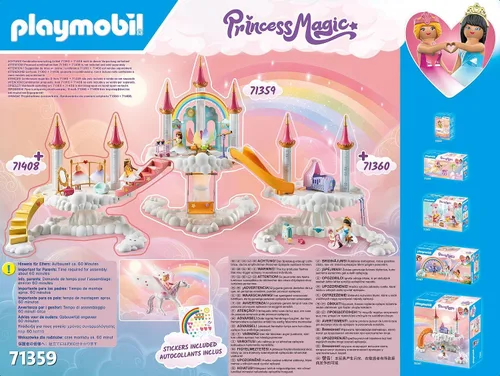 Vista 5 de Playmobil Castillo del arco iris en las nubes