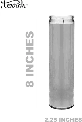 Vista 4 de Saint Heisenberg Walter White on Breaking Bad Bryan Cranston Celebrity Altar Prayer Parody Candle, 8 pulgadas, cristal blanco sin perfume