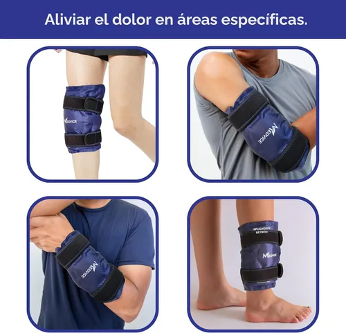 Vista 6 de Bolsa de hielo Medvice con compresión fría para alivio del dolor de rodilla, hinchazón, cirugía de reemplazo de rodilla, artritis y recuperación