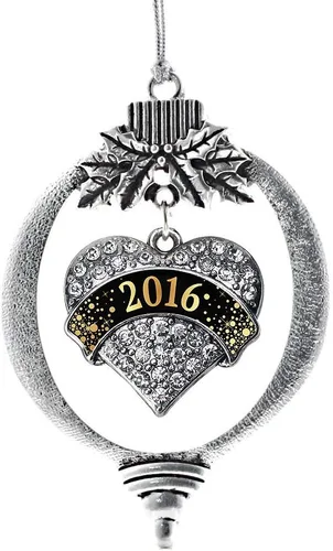 Vista 145 de Inspired Silver - Adorno con dije de hermana gemela - Adornos navideños de plata con circonitas cúbicas