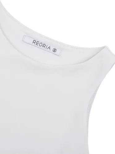 Vista 5 de REORIA - Camisetas ombligueras sin mangas y con espalda cruzada para mujer, ombligueras sexys con cuello halter