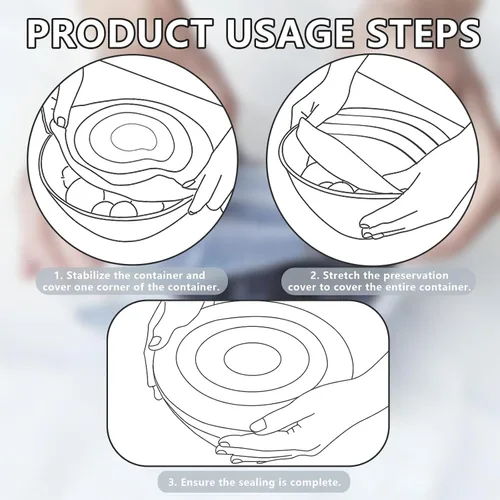 Vista 6 de 12 tapas elásticas rectangulares de silicona para almacenamiento de alimentos, 6 tamaños Reusable Adjustable Leftover Stretch Dish Lids, Airtight