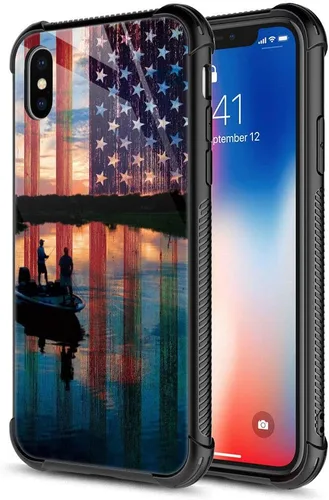 Vista 36 de CARLOCA Funda compatible con iPhone Xs, diseño gráfico a prueba de golpes, antiarañazos, protección contra caídas para iPhone X/XS Familia de jirafa