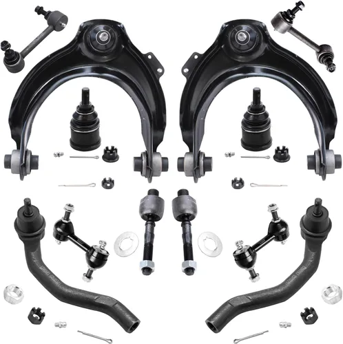 Vista 63 de Detroit Axle – 12 brazos de control superiores e inferiores delanteros con rótulas, barras de unión exteriores e interiores con topes, barras