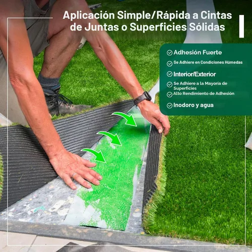 Vista 5 de Threlaco Pegamento de césped de 1 galón para césped artificial
