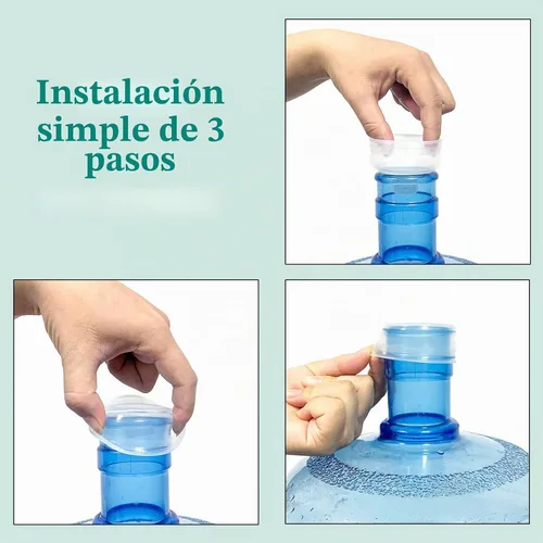 Vista 5 de Tapa de repuesto de silicona reutilizable de 3 y 5 galones, tapas de botella de agua de 2.165 in para botellas de agua a presión y botellas
