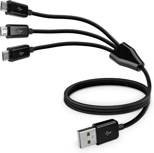 Vista 2 de BoxWave MultiCharge - Cable microUSB, compatible con Plantronics Explorer 55, color negro
