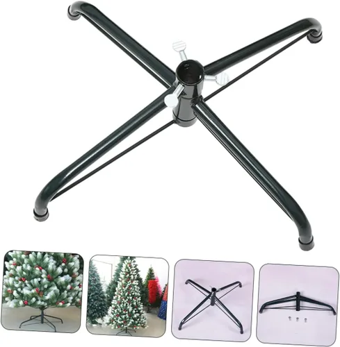 Vista 5 de Soporte de metal para árbol de Navidad artificial resistente y estable con fijación de tornillo para una fácil instalación