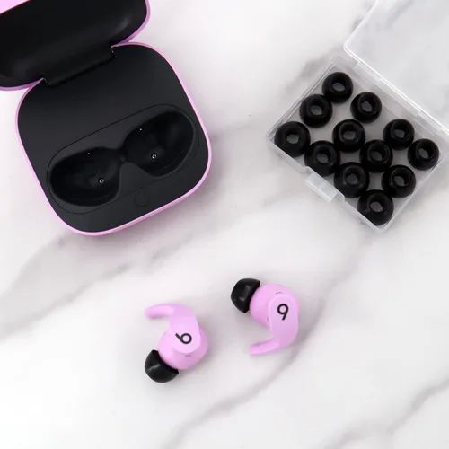 Vista 7 de 6 pares de almohadillas de espuma viscoelástica compatibles con Beats Fit Pro, S/M/L 3 tamaños de reemplazo, cancelación de ruido, ajuste
