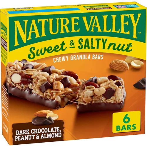 Vista 17 de Nature Valley Barras de granola de nueces dulces y saladas, maní, 15 barras, 18 onzas