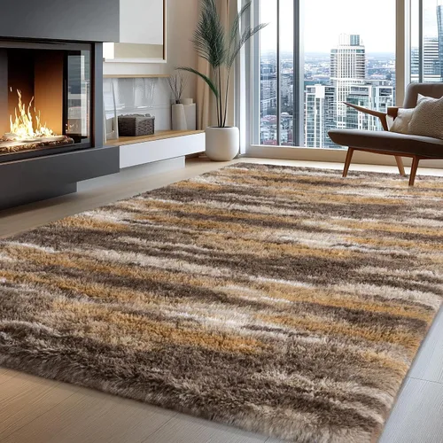 Vista 32 de Alfombras lanudas para dormitorio, sala de estar, dormitorio universitario, habitación de niños, decoración, alfombra suave y moderna