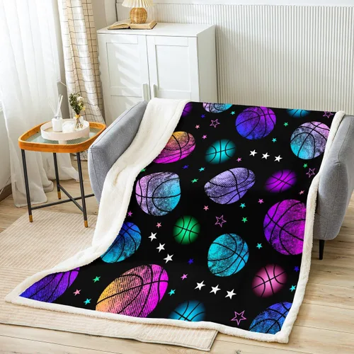 Vista 9 de Manfei Manta de flores de loto morado, manta de cama bohemia con libélula para niños, niñas, adultos, manta floral de acuarela para sofá, manta
