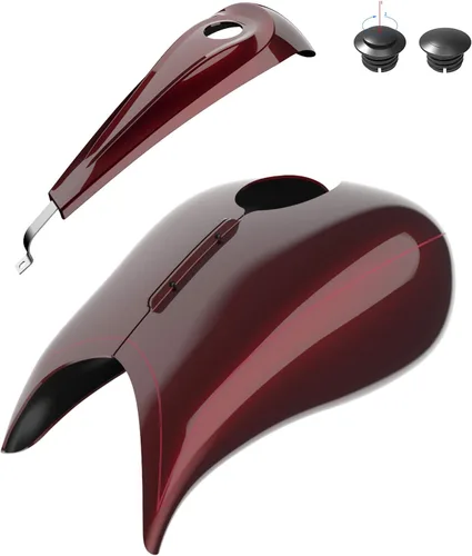 Vista 12 de Fundas de tanque estiradas para whisky ámbar con consola de tablero para Harley Touring Street Glide Road Glide 2014 2015 2016 2017 2018 2019 2020