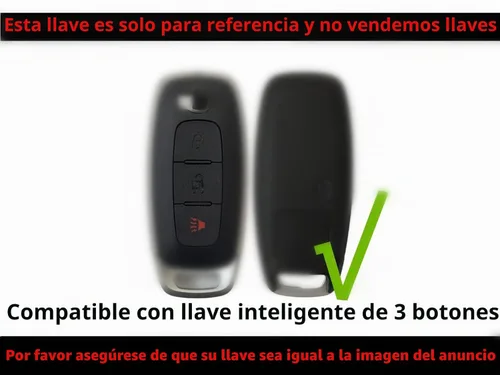 Vista 3 de REPROTECTING Funda para llavero de TPU compatible con Nissan Pathfinder Rogue Kicks (3 botones/TPU, negro negro)