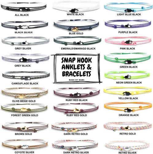 Vista 13 de Made by Nami Nautical Rope Bracelet for Men Waterproof & Adjustable Wrap String Bracelets with Snap Hook Gift for Him