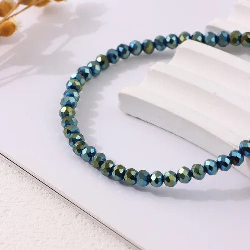 Vista 6 de 24 pulseras bohemias con cuentas para mujer, multicapa, versátiles, apilables, brillantes, de cristal, elásticas, pulseras