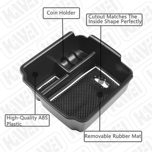 Vista 6 de HGWEI Organizador de Consola Central Compatible con VW Tiguan 2018 2019 2020 2021 2022 2023 2024 y Volkswagen Taos 2022-2025, Bandeja de Inserto