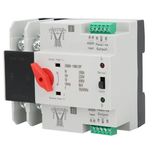 Vista 2 de Interruptor de transferencia de 100 amperios, interruptor de transferencia automática, interruptor de transferencia manual, interruptor