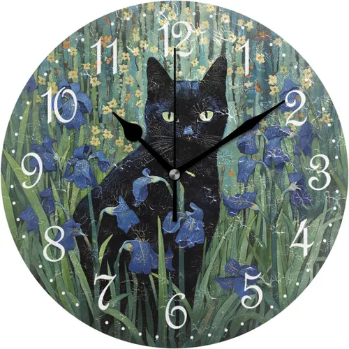Vista 18 de ALAZA Reloj de pared de vaca de granja de 10 pulgadas, funciona con pilas, silencioso, sin tictac, decoración del hogar para cocina, sala de estar