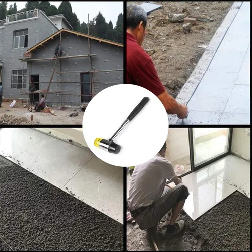 Vista 8 de Mazo de goma que no deja marcas, martillo de acero con mango de goma antideslizante para proyectos de bricolaje, manualidades, carpintería e