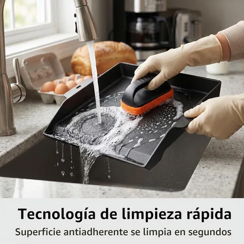 Vista 6 de Utheer Plancha de hierro fundido de 17 x 13 pulgadas para parrilla de gas