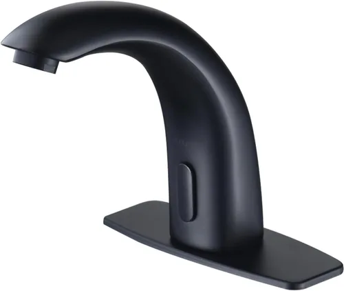 Vista 11 de Grifo de baño sin contacto con sensor automático de movimiento, llaves de fregadero con cubierta de agujero y mezclador de temperatura, llave