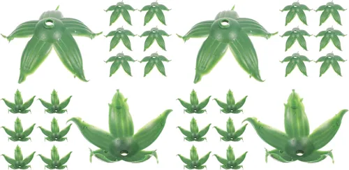 Vista 10 de Beavorty - 120 cálizes de flores artificiales de plástico para suministros de manualidades, receptáculos de flores de imitación ligeros