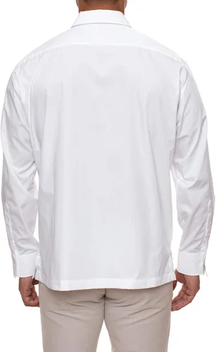 Vista 3 de Manchester Guayabera - Camisa de manga larga para hombre, ajuste regular