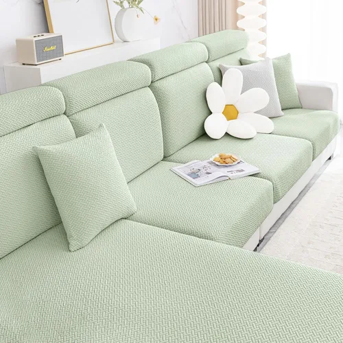 Vista 13 de Smiry Fundas de cojín impermeables para sofá, fundas de cojín elásticas de jacquard grueso, funda de asiento lavable, protector elástico de muebles