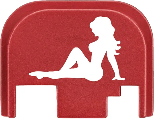 Vista 13 de NDZ Performance Gen 1-4 Rear Slide Cover Plate for Glock 9mm .40 .357 .45 Laser Engraved Popular Images in Black Aluminum - Choose Image