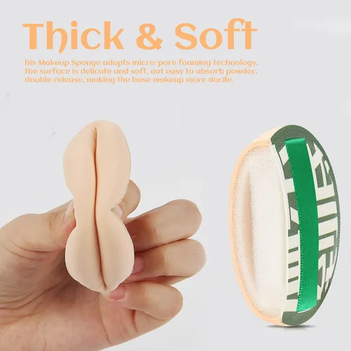 Vista 2 de Esponja de maquillaje, esponja de maquillaje sin látex, esponja para licuadora de belleza húmeda y seca para líquidos, crema, base y polvo