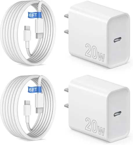 Vista 9 de Cargador USB-C de carga rápida de 20 W para iPhone serie 16/15 con cable tipo C de 6 pies, compatible con iPad Pro, iPad Mini, AirPods